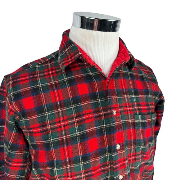 Vintage Pendleton Flannel Shirt Mens Large Red Wool Christie Tartan USA 90s - Picture 2 of 10